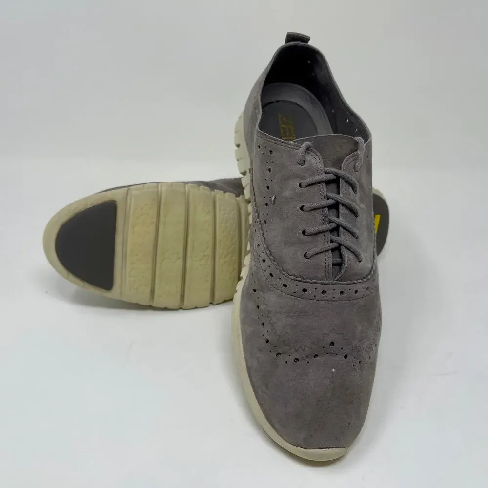 Cole‎ Hahn Zero Grand Oxford Shoes Suede Leather Womens 9 Gray